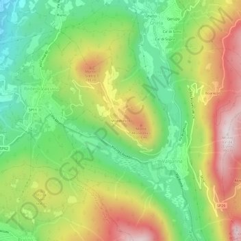 Mondonico topographic map, elevation, terrain