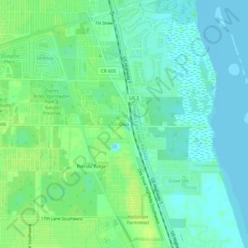 Oslo topographic map, elevation, terrain
