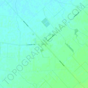 Merlin topographic map, elevation, terrain