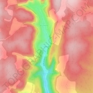 La Forge topographic map, elevation, terrain