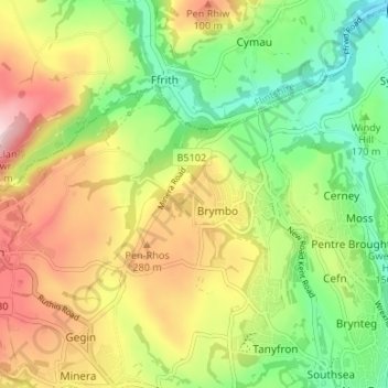 Mount Sion topographic map, elevation, terrain