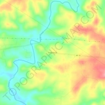 Forty Four topographic map, elevation, terrain
