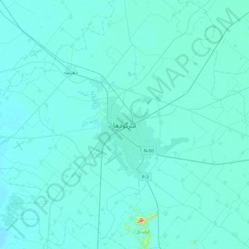 Sargodha topographic map, elevation, terrain
