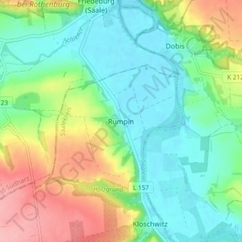 Rumpin topographic map, elevation, terrain