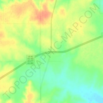 Mabelle topographic map, elevation, terrain