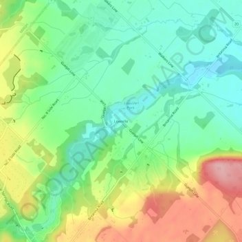 Lowville topographic map, elevation, terrain