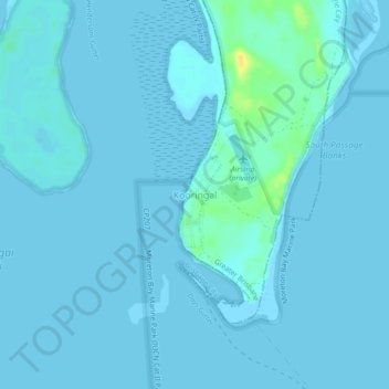 Kooringal topographic map, elevation, terrain