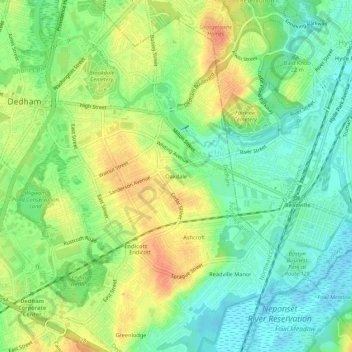 Oakdale topographic map, elevation, terrain