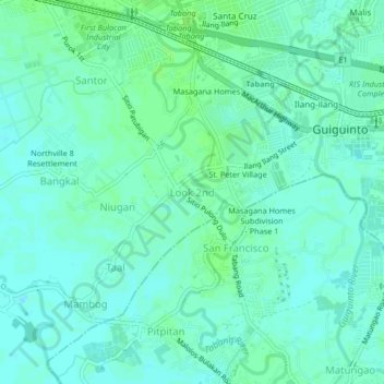 Look 2nd topographic map, elevation, terrain
