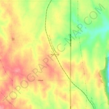 Wyoming topographic map, elevation, terrain