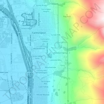 Newmann topographic map, elevation, terrain