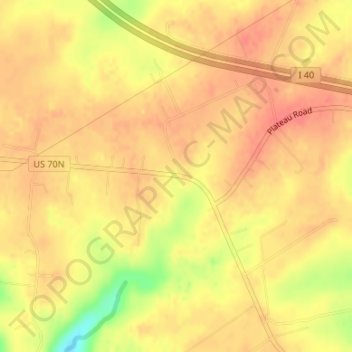 Campbell Junction topographic map, elevation, terrain