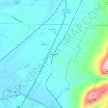 Wetmore topographic map, elevation, terrain