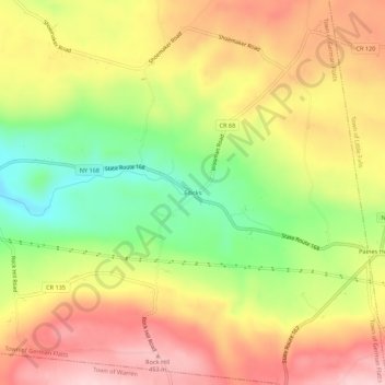 Edicks topographic map, elevation, terrain
