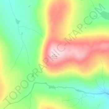 Tythøa topographic map, elevation, terrain