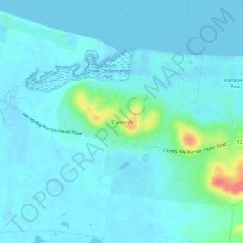 Craignish topographic map, elevation, terrain
