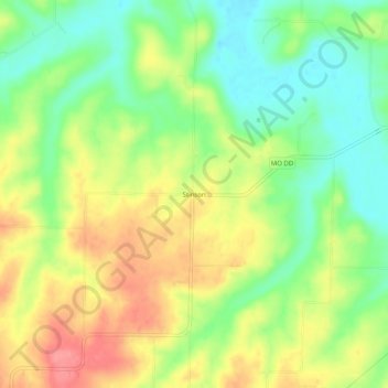 Stinson topographic map, elevation, terrain