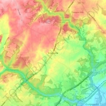Kingsville topographic map, elevation, terrain