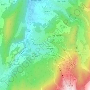 Les Pouteils topographic map, elevation, terrain