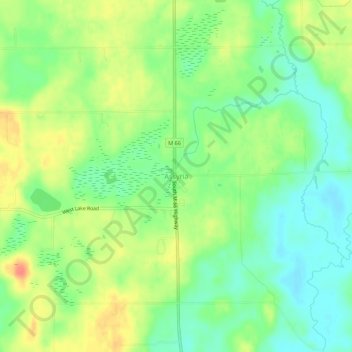 Assyria topographic map, elevation, terrain