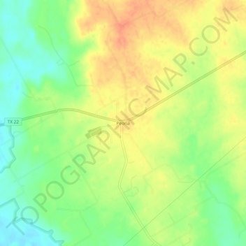 Peoria topographic map, elevation, terrain