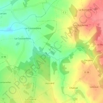 Les Fades topographic map, elevation, terrain