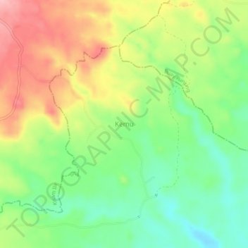Kemu topographic map, elevation, terrain