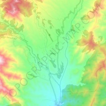 Razmak topographic map, elevation, terrain