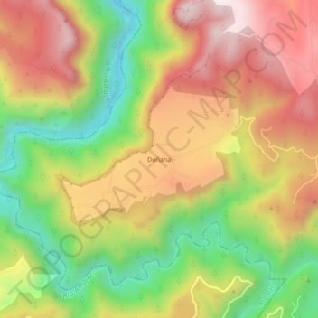 Doñana topographic map, elevation, terrain