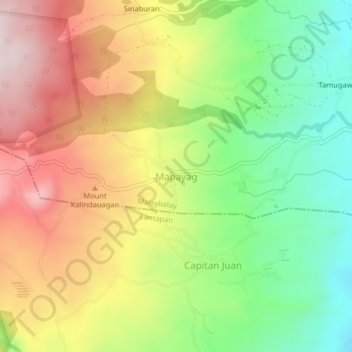 Mapayag topographic map, elevation, terrain