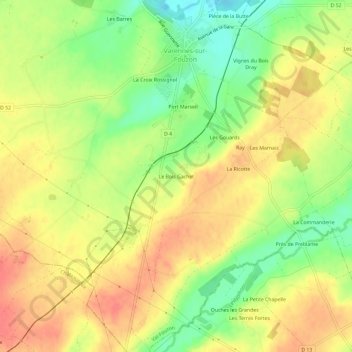 Le Bois Gachet topographic map, elevation, terrain