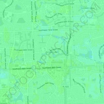 Kendall Lakes topographic map, elevation, terrain