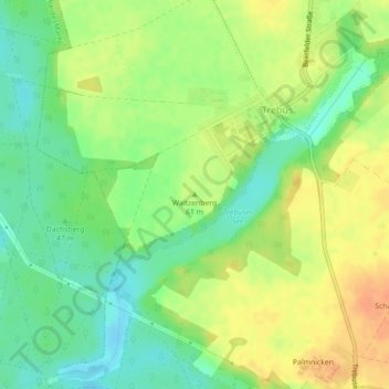 Waitzenberg topographic map, elevation, terrain