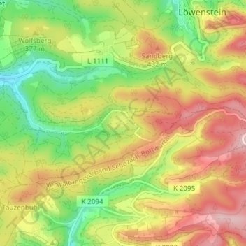 Farnersberg topographic map, elevation, terrain
