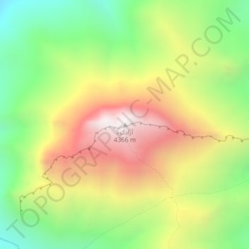 Azad Kooh topographic map, elevation, terrain
