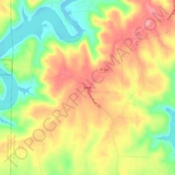 Trade topographic map, elevation, terrain