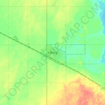 Viking topographic map, elevation, terrain