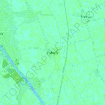 Fishtoft topographic map, elevation, terrain