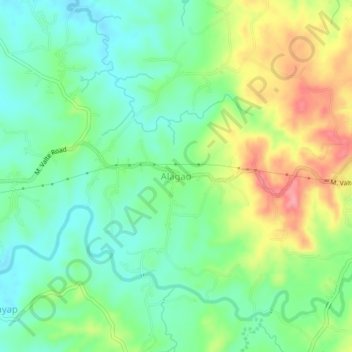 Alagao topographic map, elevation, terrain