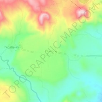 Kiharong topographic map, elevation, terrain