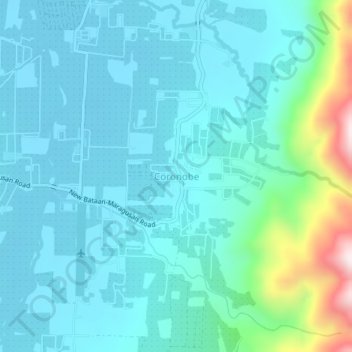 Coronobe topographic map, elevation, terrain
