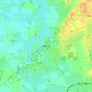 Nateby topographic map, elevation, terrain