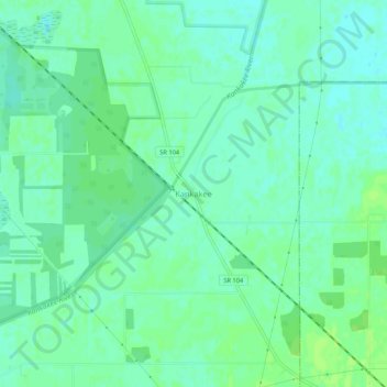 Kankakee topographic map, elevation, terrain