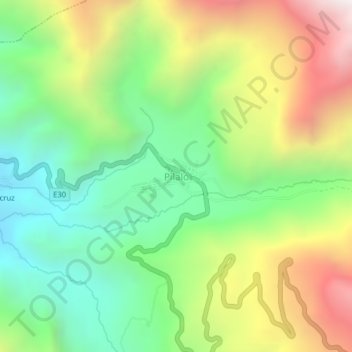 Pilaló topographic map, elevation, terrain