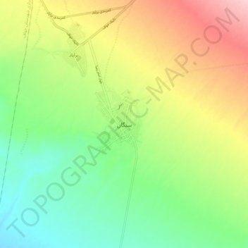 Sangan topographic map, elevation, terrain
