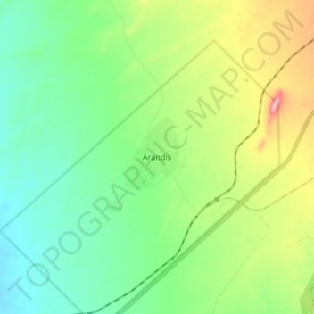 Arandis topographic map, elevation, terrain