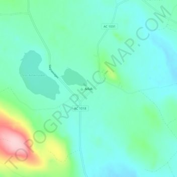 Adak topographic map, elevation, terrain
