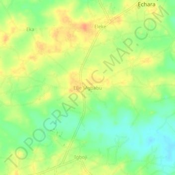 Efie Mgbabu topographic map, elevation, terrain