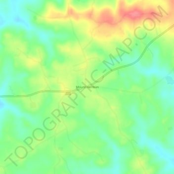 Mount Herman topographic map, elevation, terrain