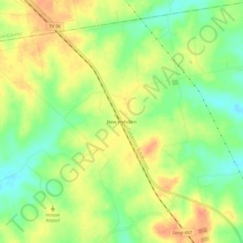 New Wehdem topographic map, elevation, terrain